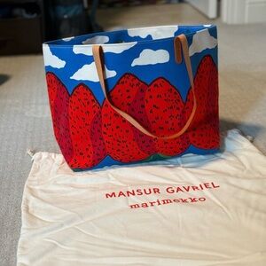 Mansur Gabriel x Marimekko Large Print Canvas Tote